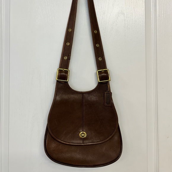 Vintage Coach Mocha Brown Crescent Bag - Picture 2 of 5